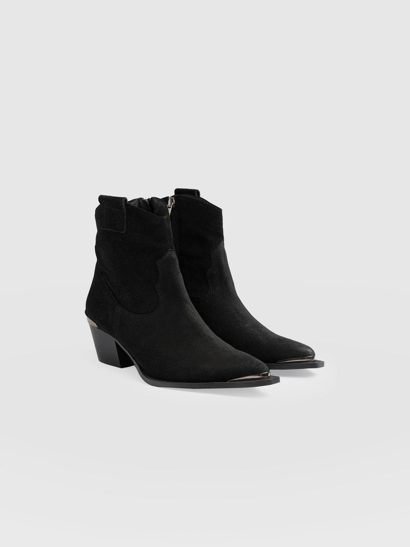 Dallas Metal Boot Black - Women's Leather Boots | Saint + Sofia® EU