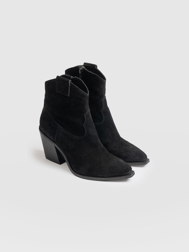 Dallas Mid Boot Black - Women's Leather Boots | Saint + Sofia® EU