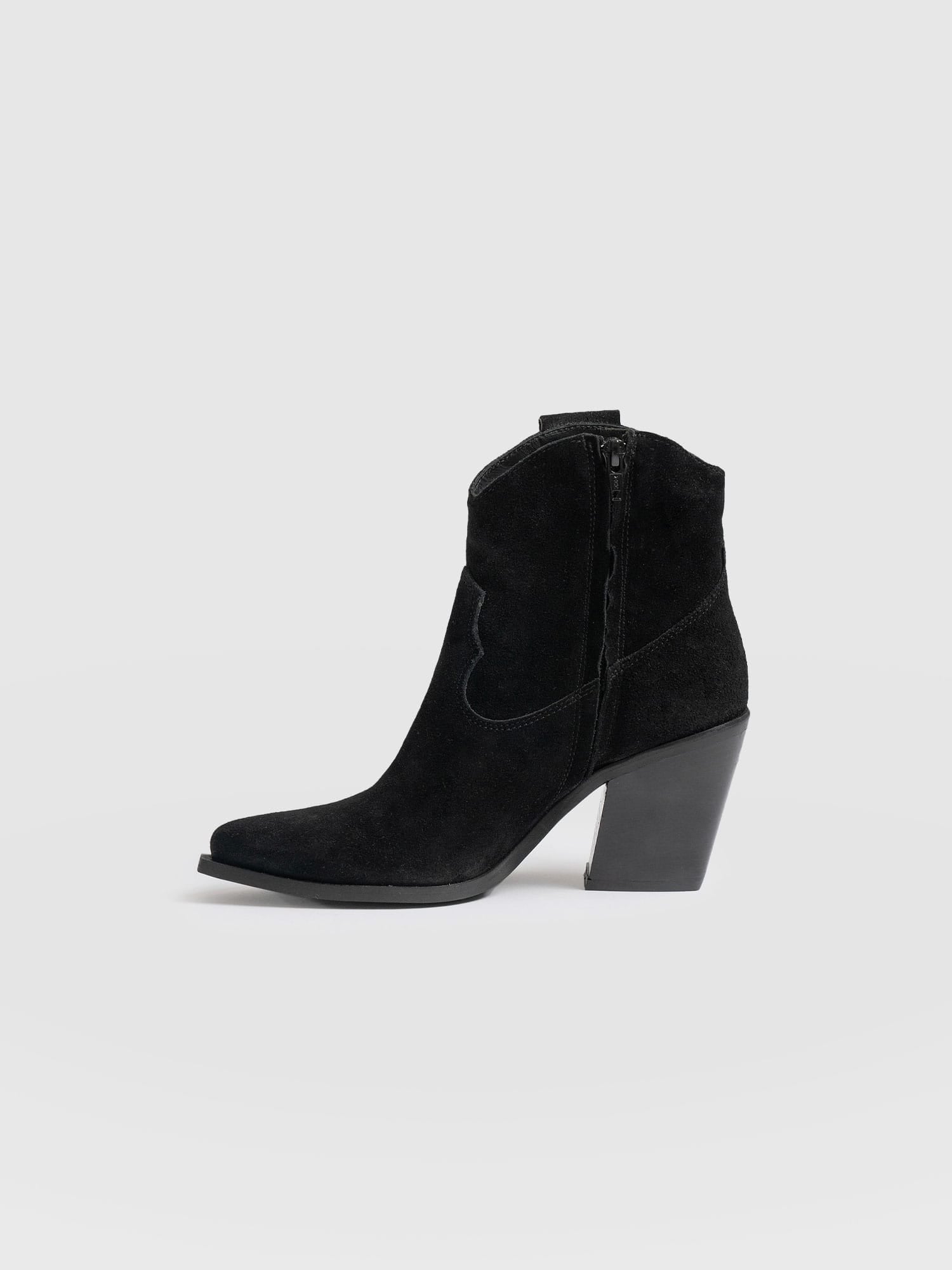 Dallas Mid Boot Black - Women's Leather Boots | Saint + Sofia® EU