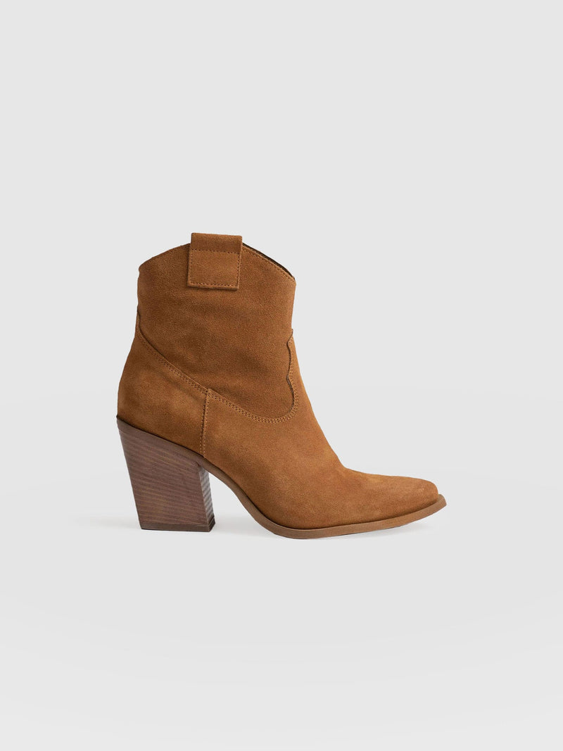 Dallas Mid Boot Tan - Women's Leather Boots | Saint + Sofia® EU