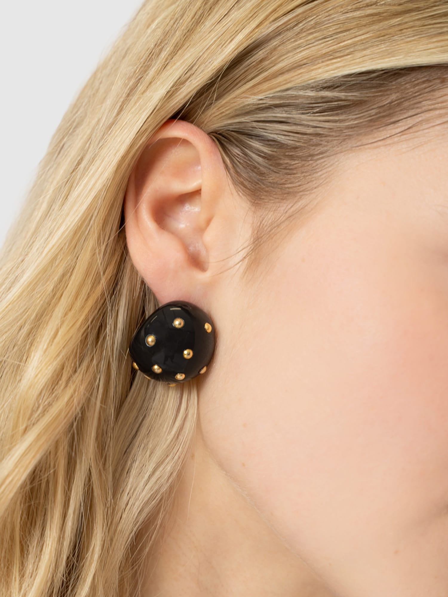 Diamante Stud Earrings - Dark Green/Gold - Women's Jewellers | Saint and Sofia® EU