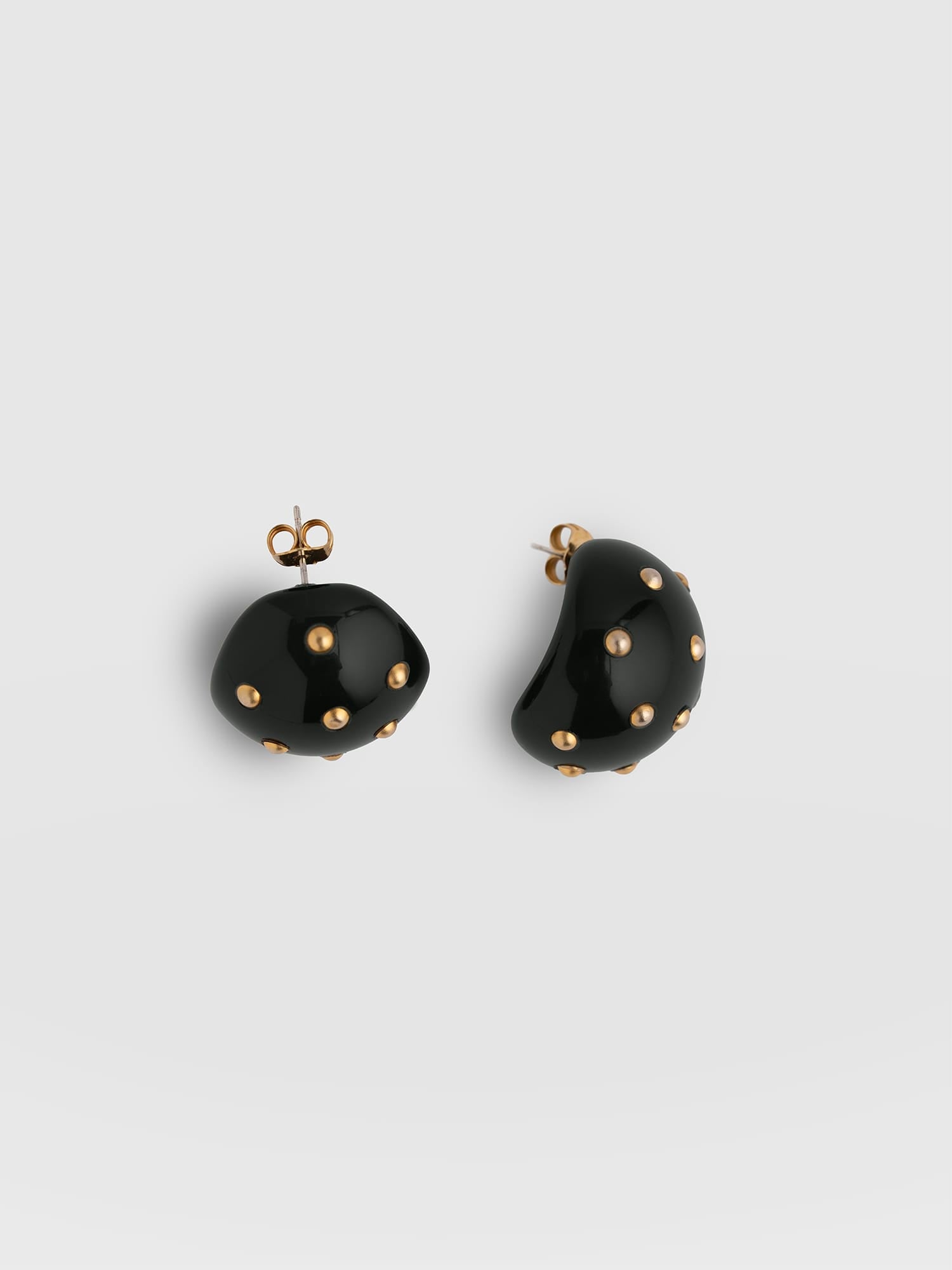 Diamante Stud Earrings - Dark Green/Gold - Women's Jewellers | Saint and Sofia® EU