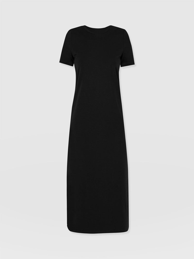 Easy T-Shirt Midi Dress - Black - Women's Dresss | Saint + Sofia® EU