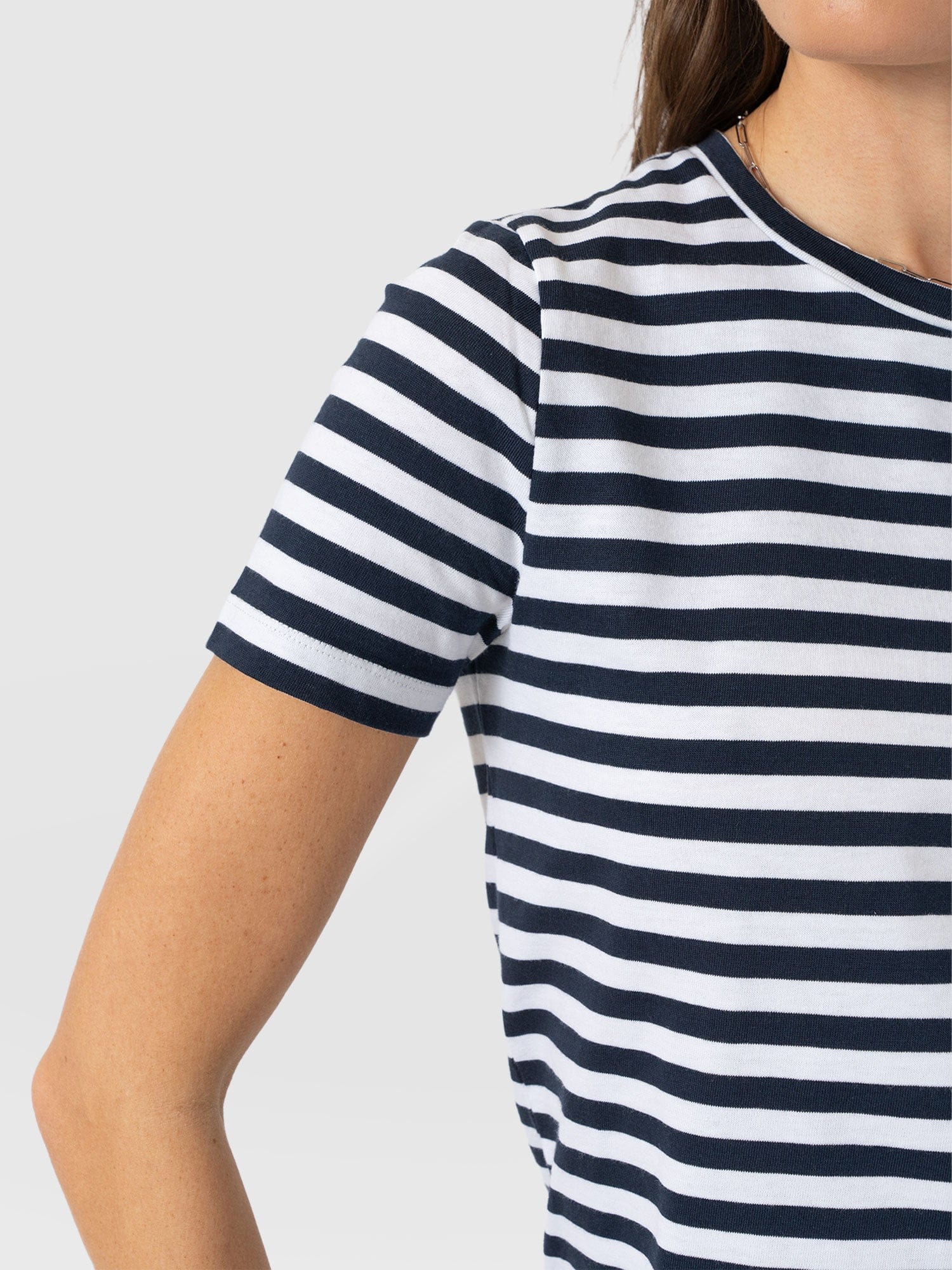 Easy T - Shirt Midi Dress - Navy Stripe - Women's Dresses | Saint + Sofia® EU