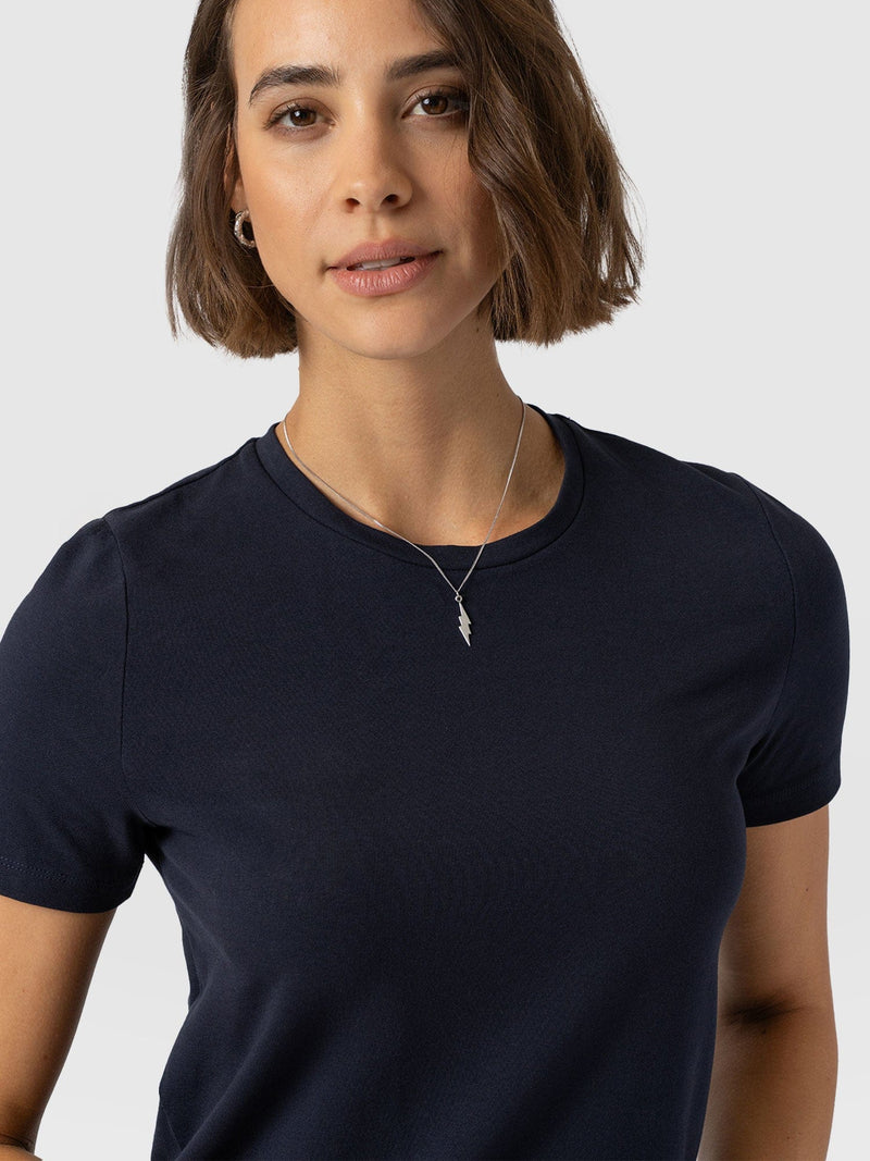 Easy T-Shirt Midi Dress - Navy - Women's Dresss | Saint + Sofia® EU