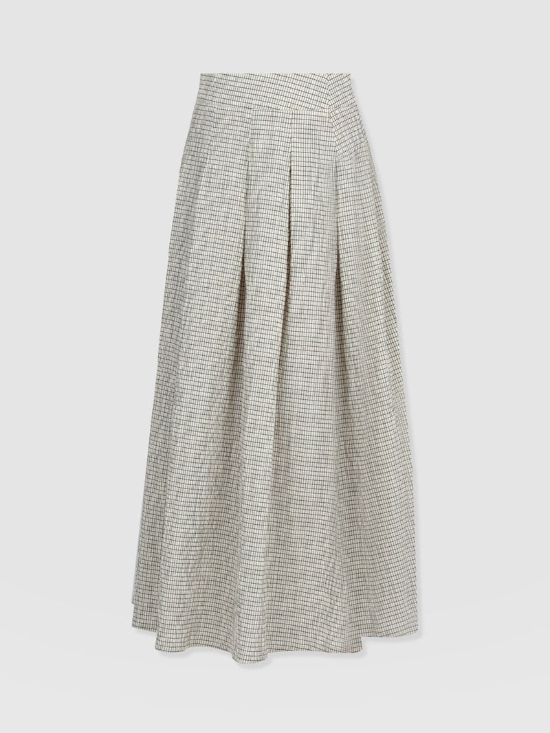 Eliza Pleated Skirt - Gingham - Women's Skirts | Saint + Sofia® EU