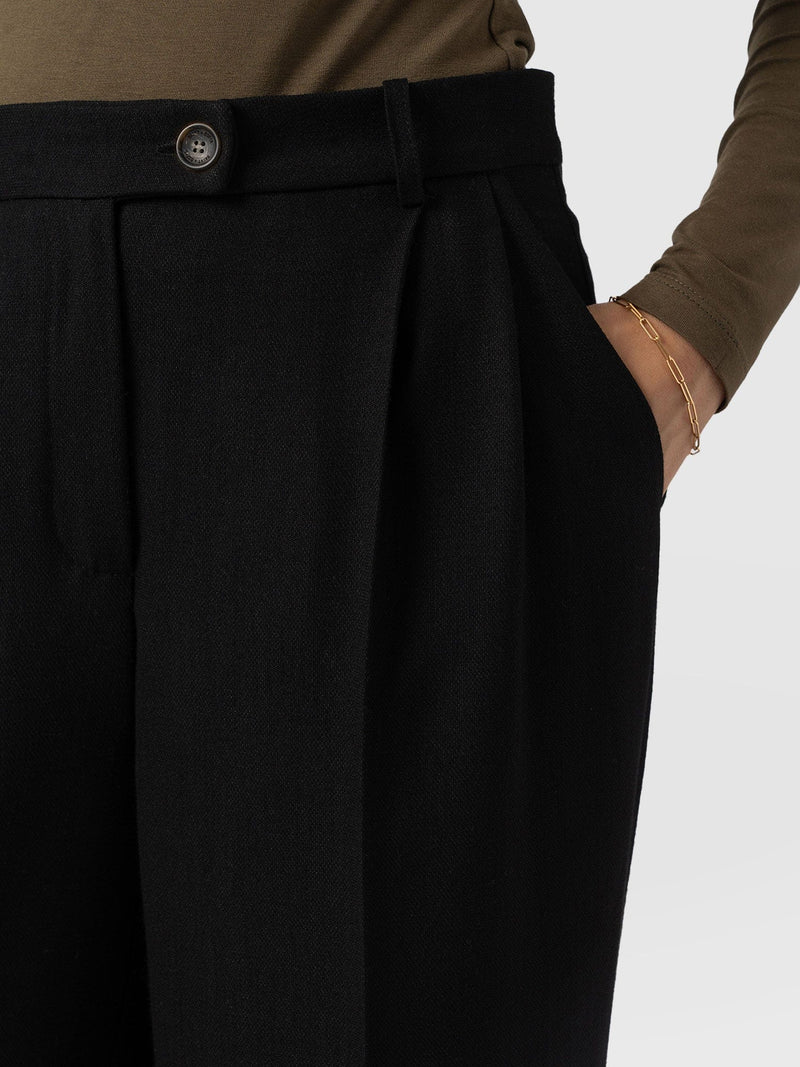 Argent Wide Leg Pant Black - Women's Trousers | Saint + Sofia® EU