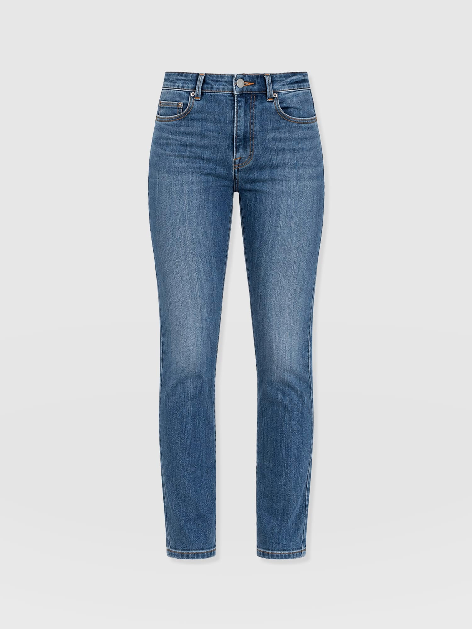 Emma Straight Leg Jeans Mid Blue - Women's Jeans | Saint and Sofia® EU