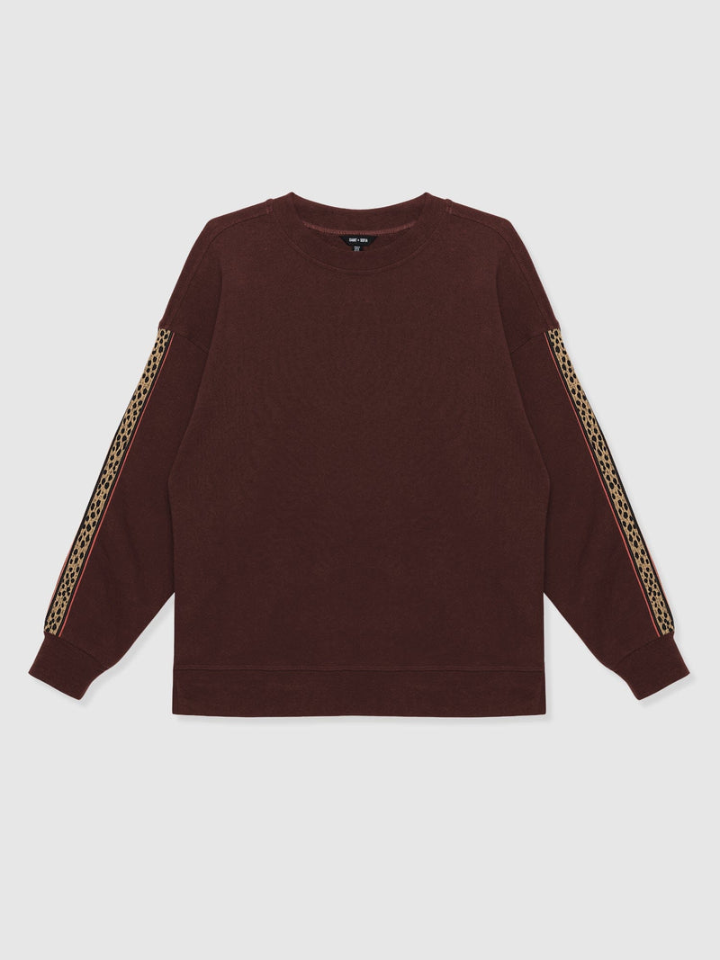 Ennis Sweatshirt - Maroon - Leopard - Women's Jumpers | Saint + Sofia® EU