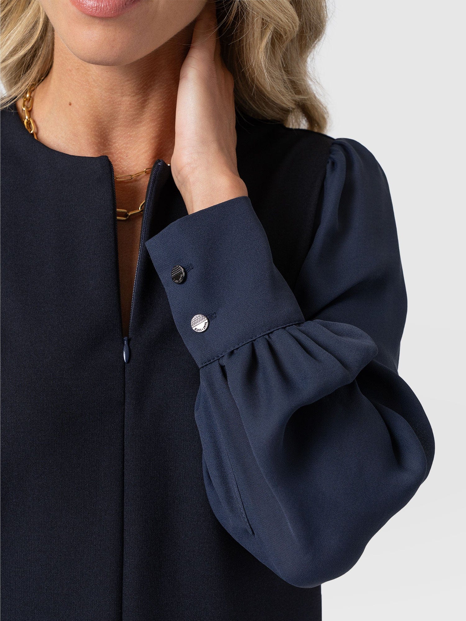 Esme Zip Up Top - Navy - Women's T-shirts | Saint + Sofia® EU