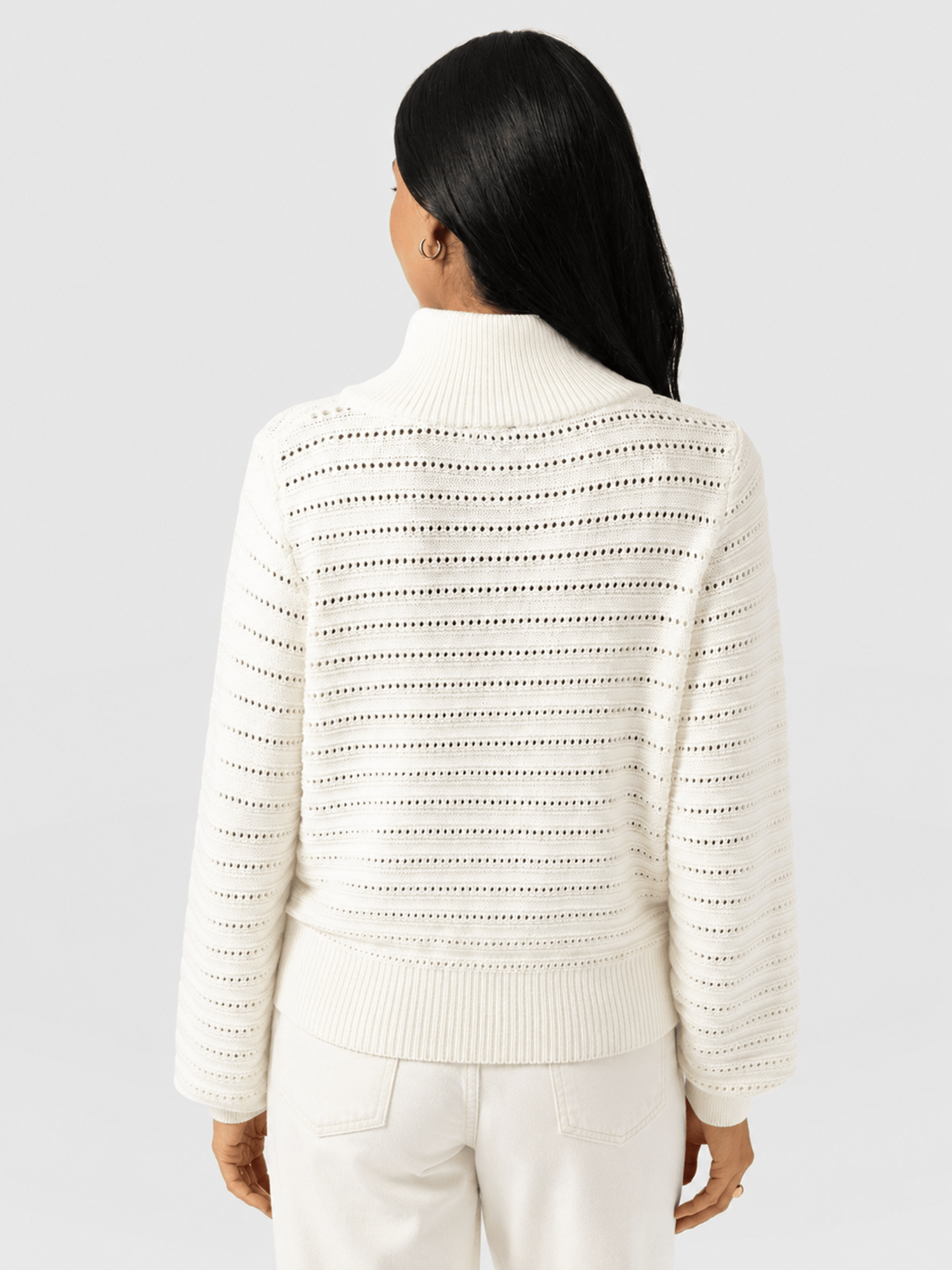 Ester Quarter Zip Knit - Cream - Women's Jumpers | Saint and Sofia® EU