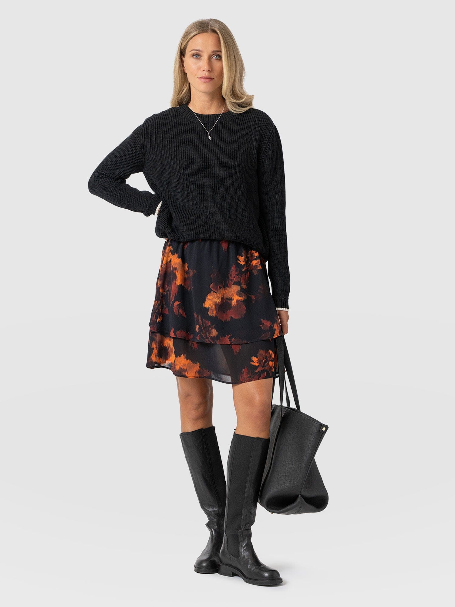Etta Mini Layered Skirt - Autumn Floral - Women's Shorts | Saint + Sofia® EU
