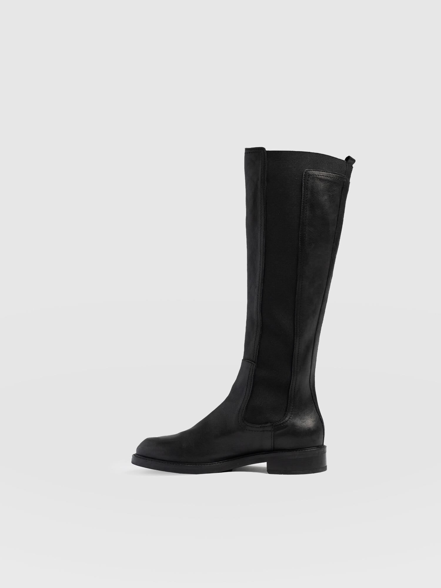 Evelyn Knee High Boot Black - Women's Leather Boots | Saint + Sofia® EU