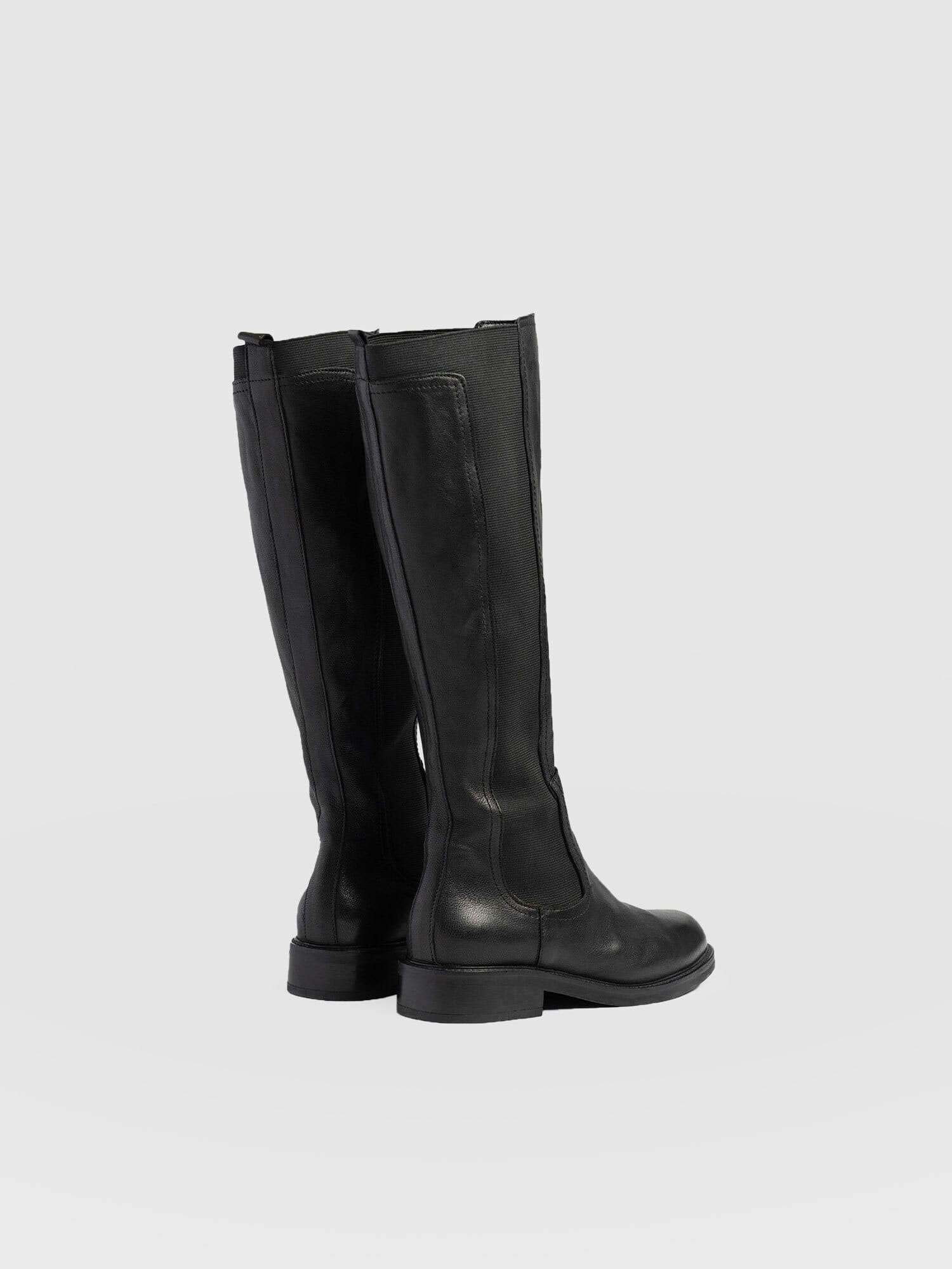 Evelyn Knee High Boot Black - Women's Leather Boots | Saint + Sofia® EU