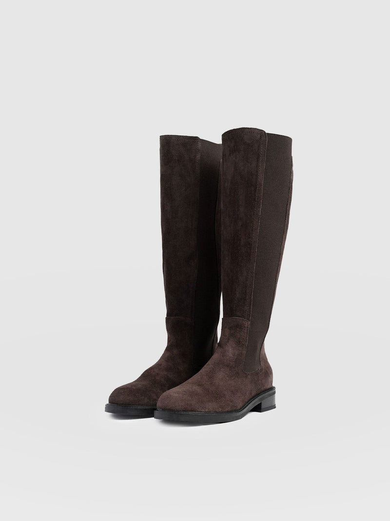 Evelyn Knee High Boot Brown - Women's Leather Boots | Saint + Sofia® EU