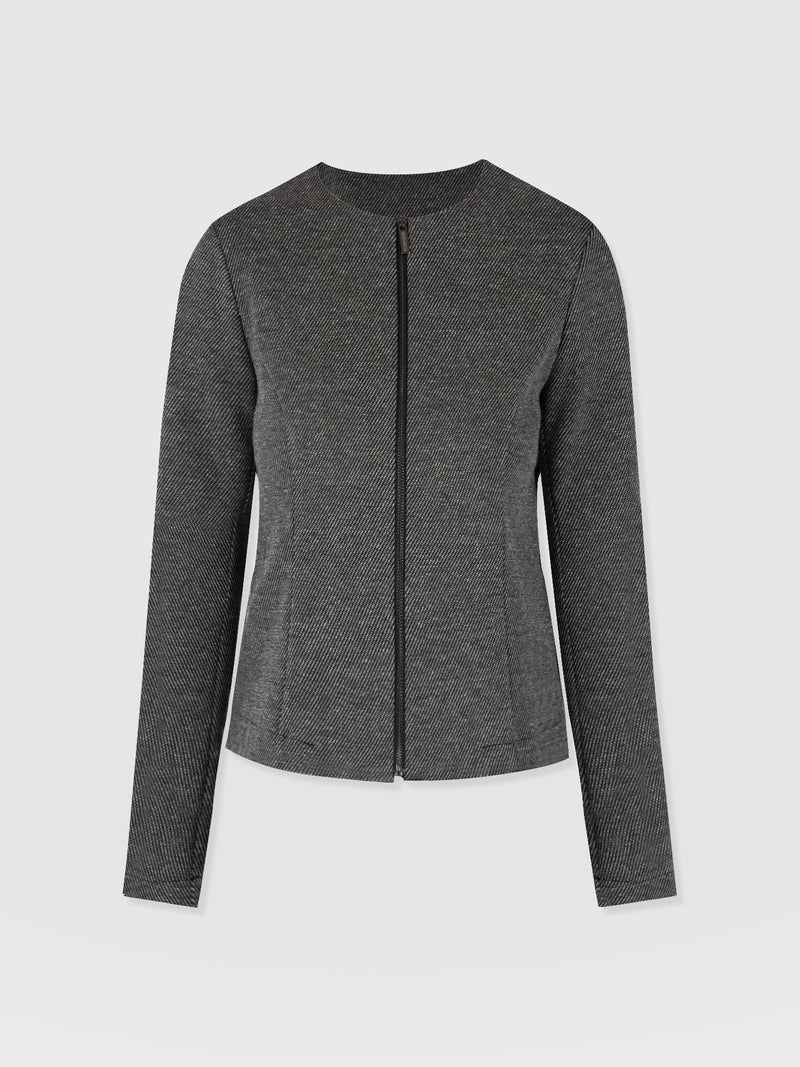 Florence Jacket - Grey Twill - Women's Jackets | Saint + Sofia® EU