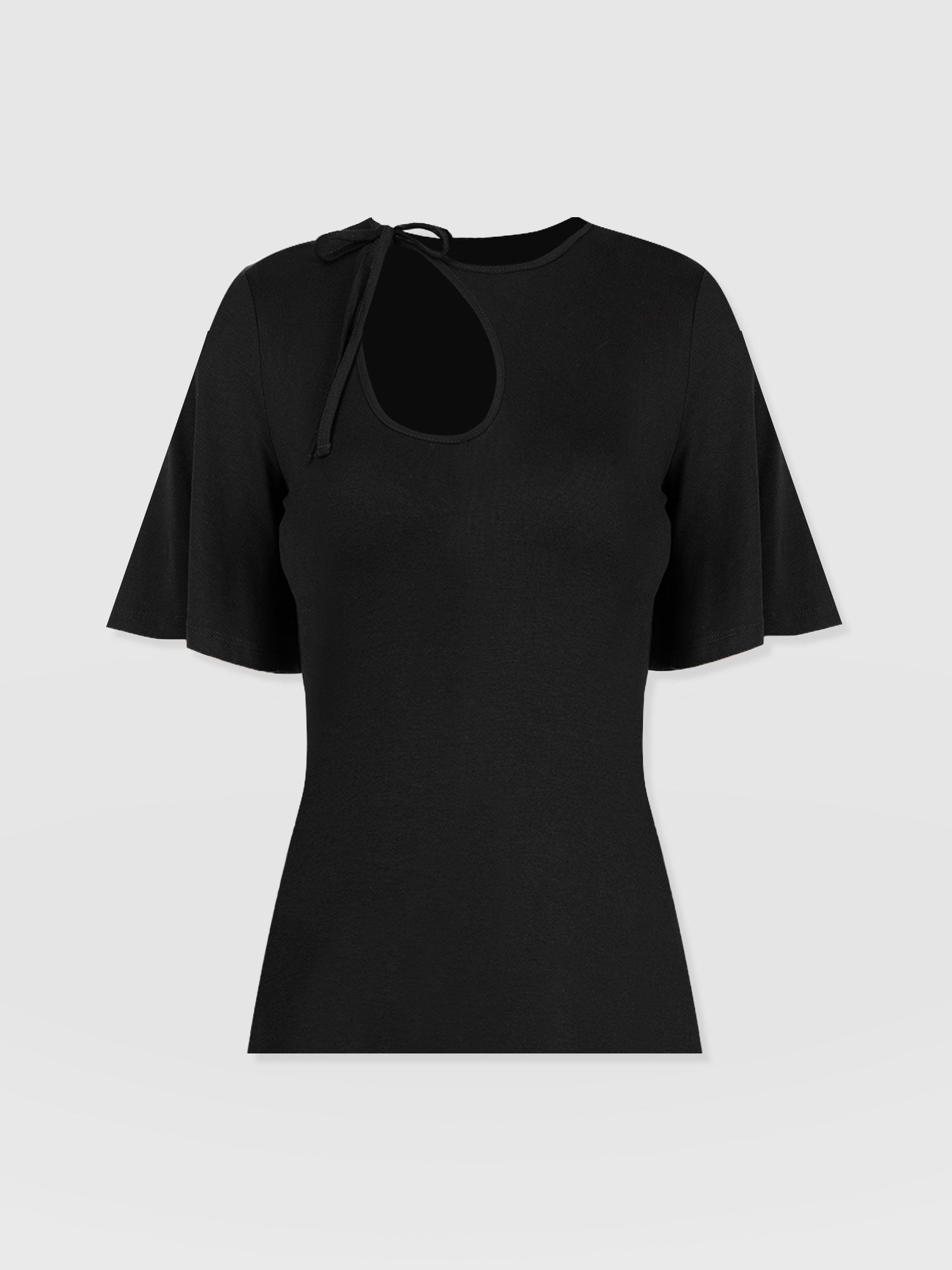 Freya Tie Tee - Black - Women's T-Shirts | Saint + Sofia® EU