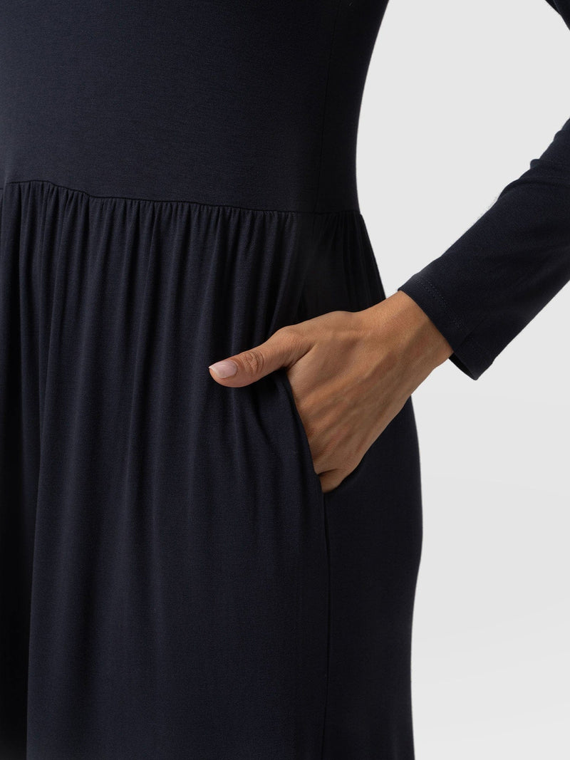 Greenwich Dress Navy Sleeves - Women's Dresses | Saint + Sofia® EU