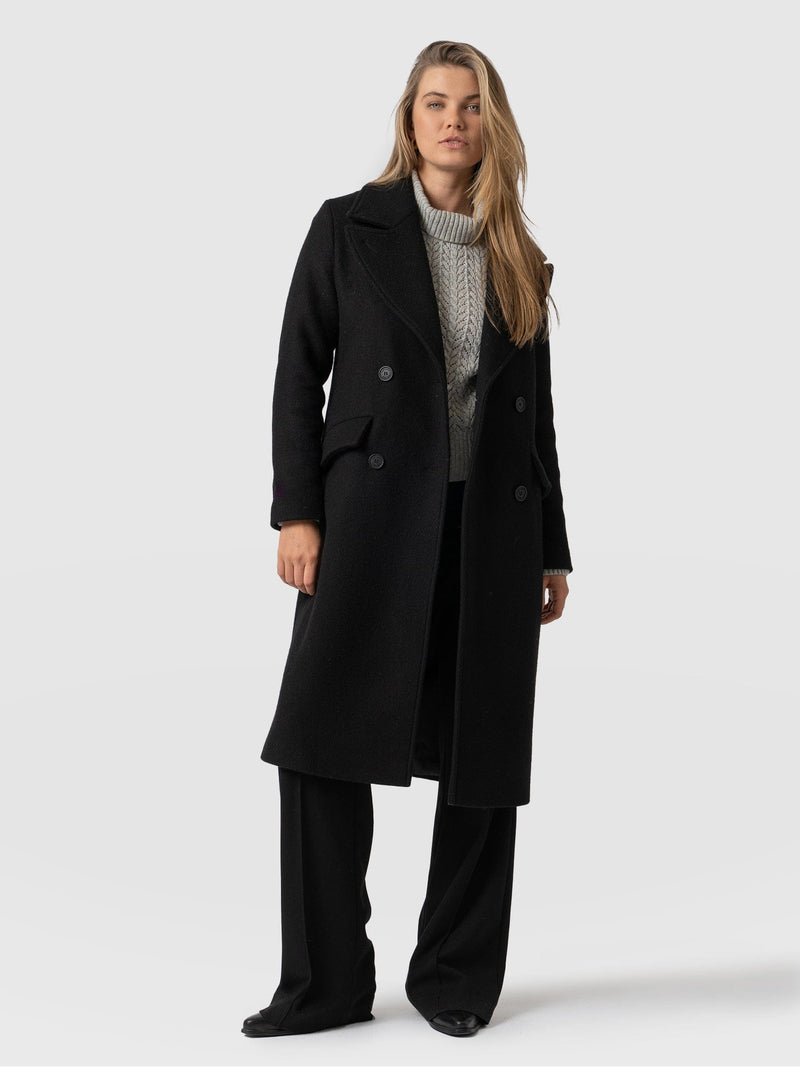 Hampton Coat Black - Women's Coats | Saint + Sofia® EU