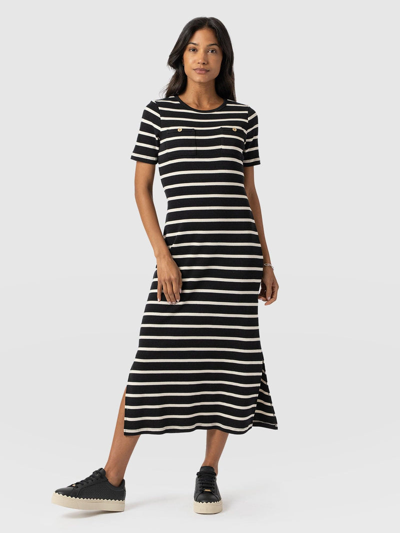 Helena T-Shirt Dress Stripe - Women's Dresses | Saint and Sofia® EU