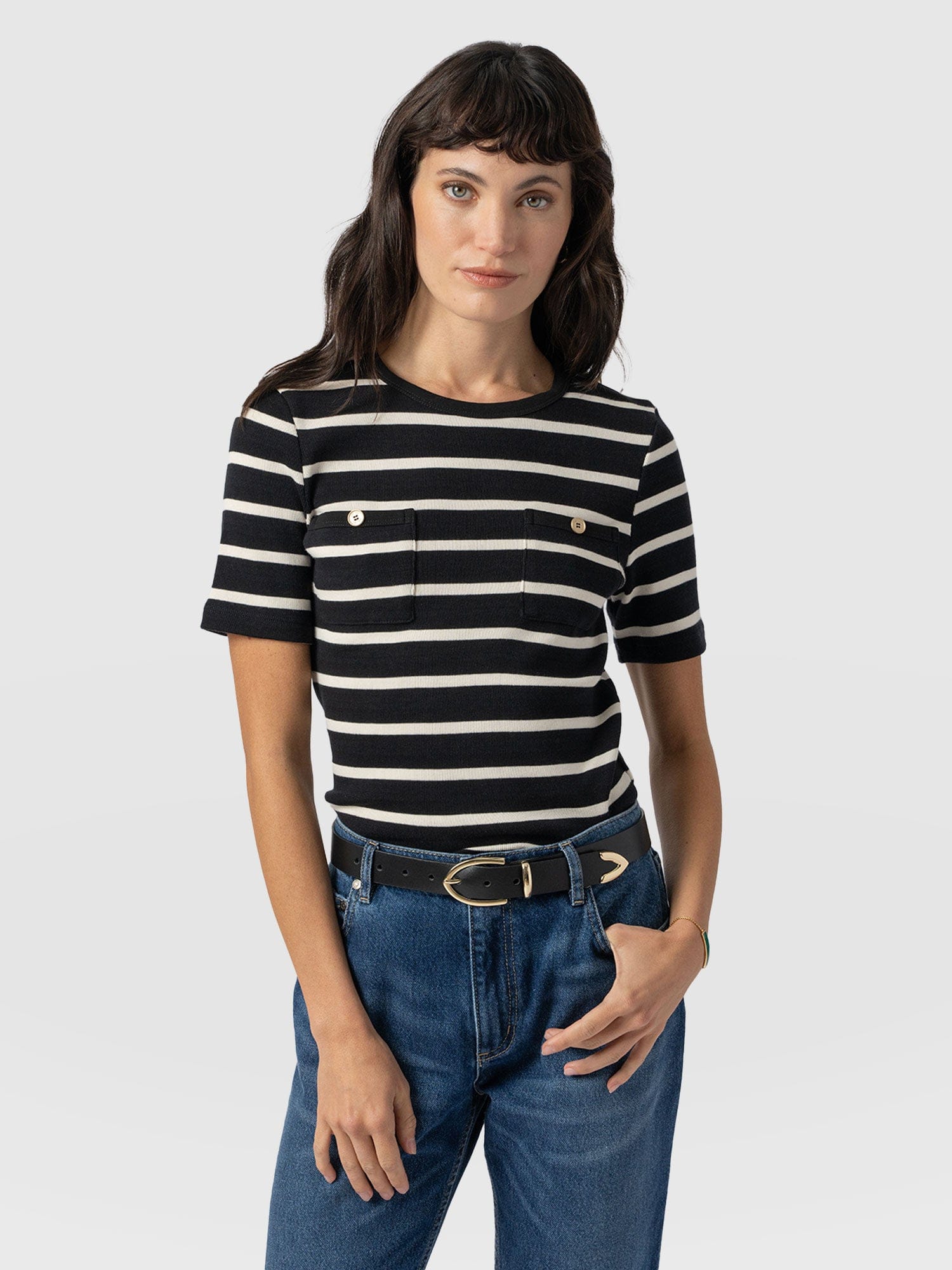Helena Tee Stripe - Women's T-Shirts | Saint and Sofia® EU