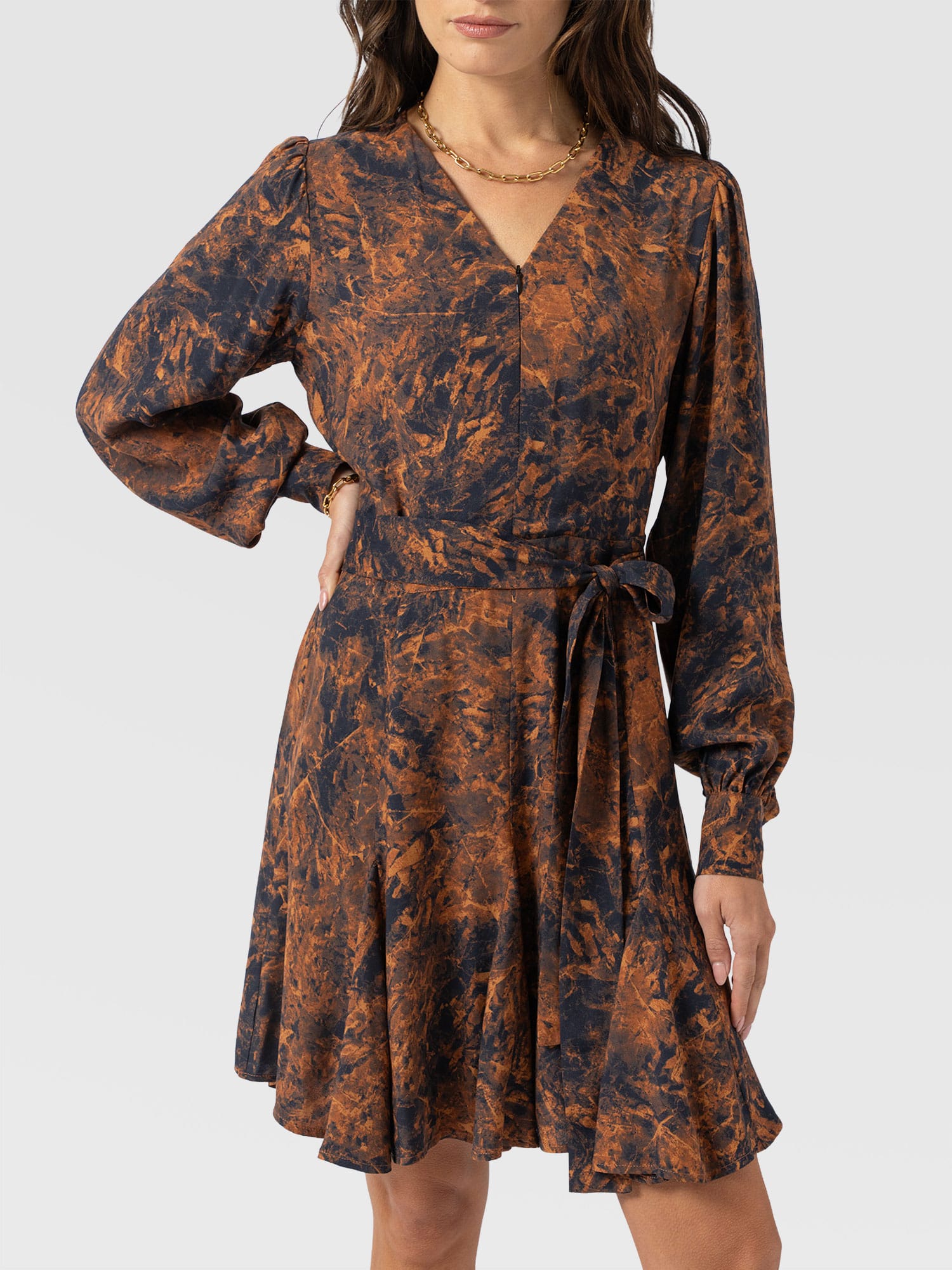Joselyn Mini Dress - Brown Marble - Women's Dresses | Saint + Sofia® EU