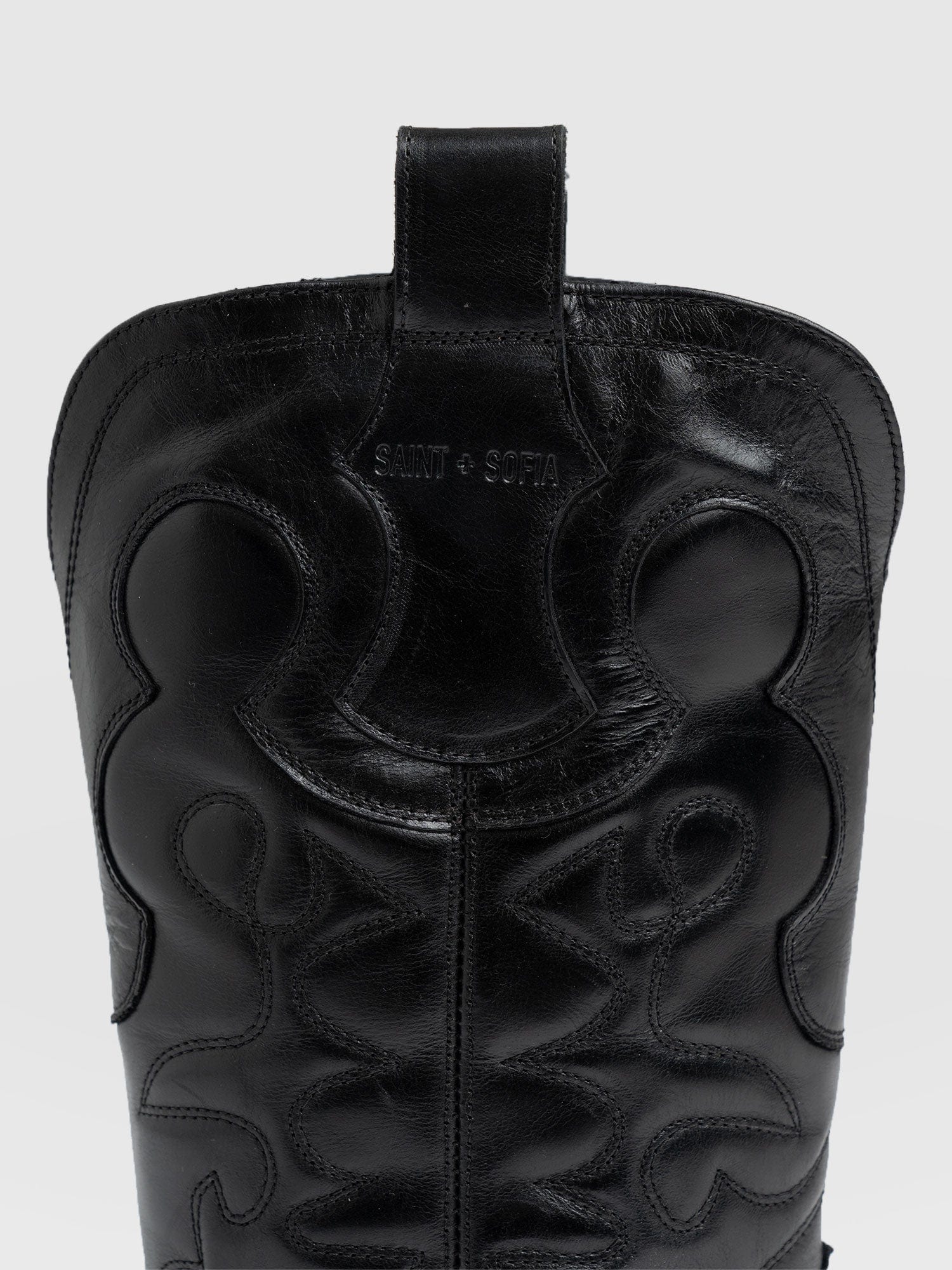 Kansas Western Boot Black - Women's Leather Boots | Saint + Sofia® EU