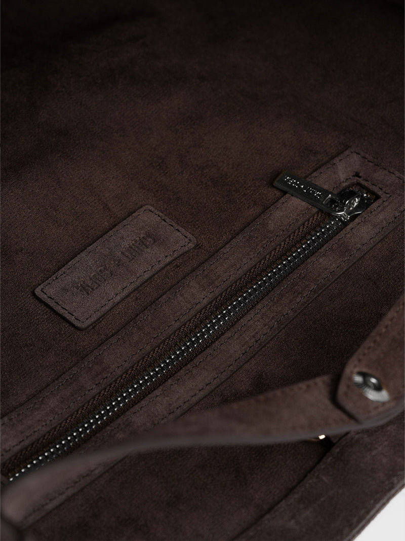 Kara Shopper Bag Brown Suede - Women's Bags | Saint + Sofia® EU