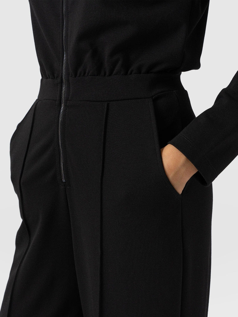 Keller Long Sleeve Jumpsuit - Black - Women's Jumpsuits | Saint + Sofia® EU