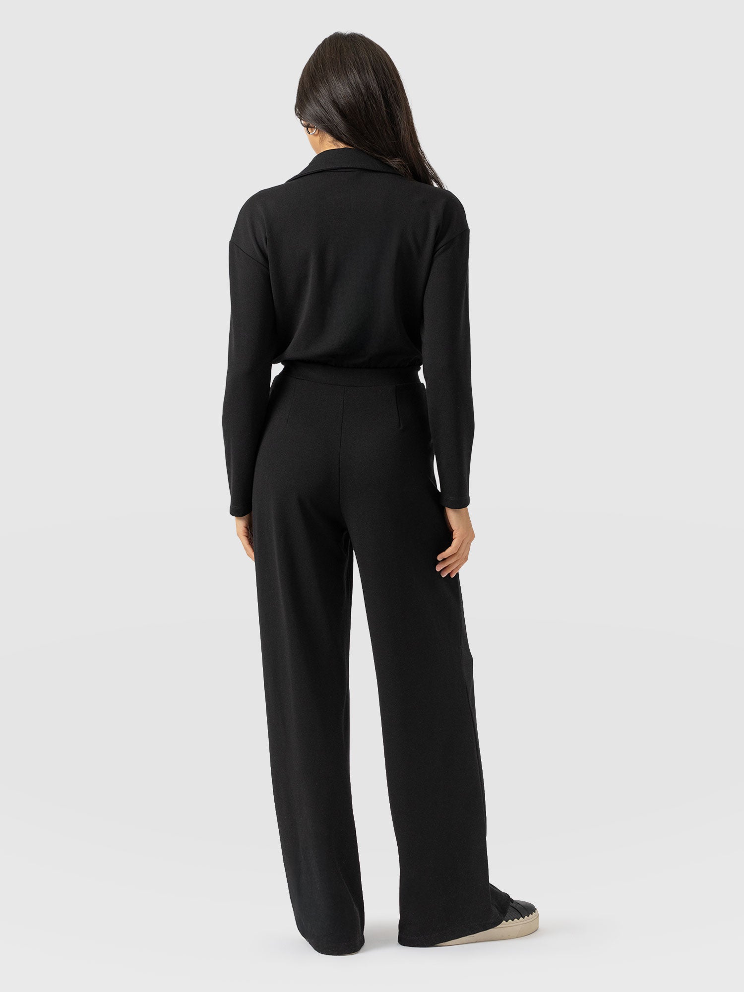 Keller Long Sleeve Jumpsuit - Black - Women's Jumpsuits | Saint + Sofia® EU