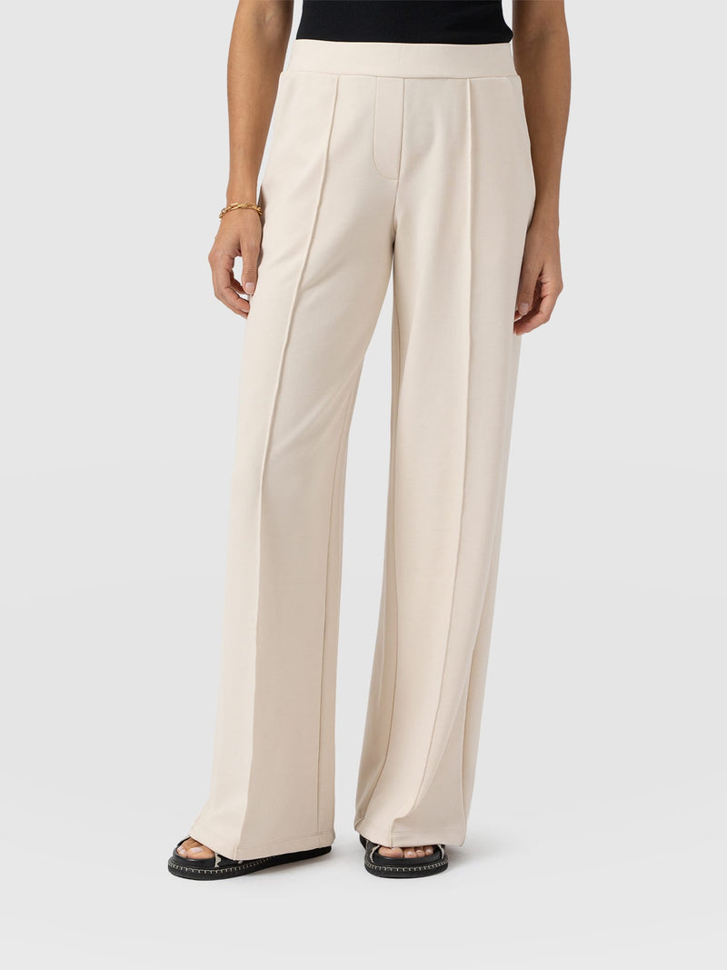 Keller Wide Leg Pant - Cream - Women's Trousers | Saint + Sofia® EU