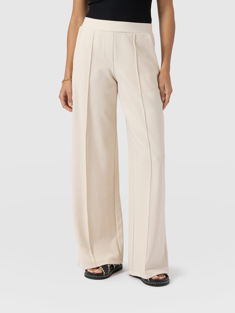 Keller Wide Leg Pant - Cream - Women's Trousers | Saint + Sofia® EU