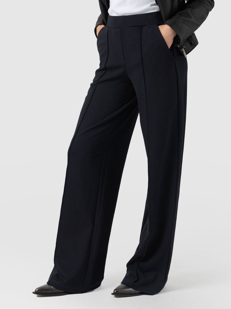 Keller Wide Leg Pant Navy - Women's Trousers | Saint and Sofia® EU