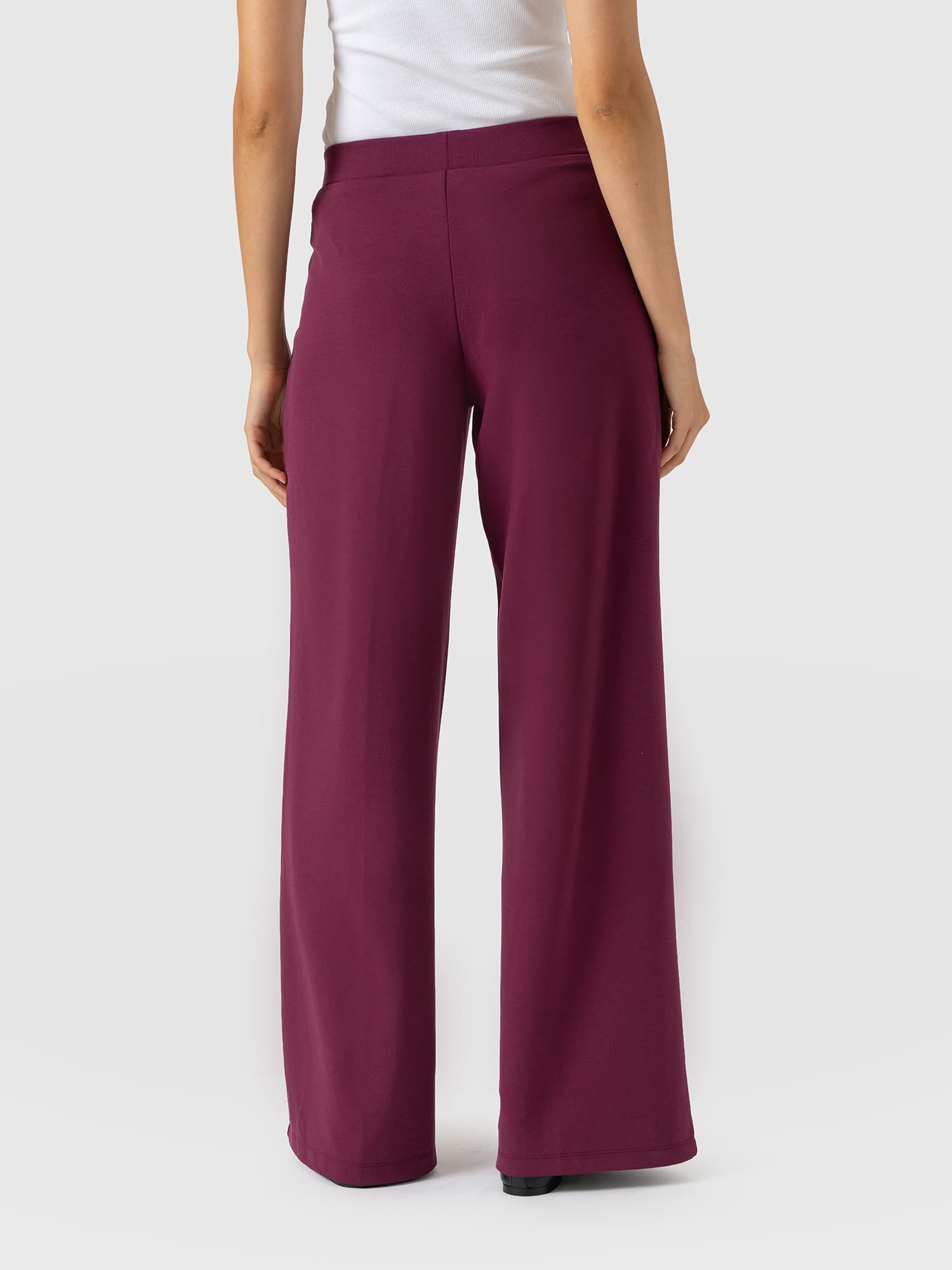 Keller Wide Leg Pant - Plum - Women's Trousers | Saint and Sofia® EU