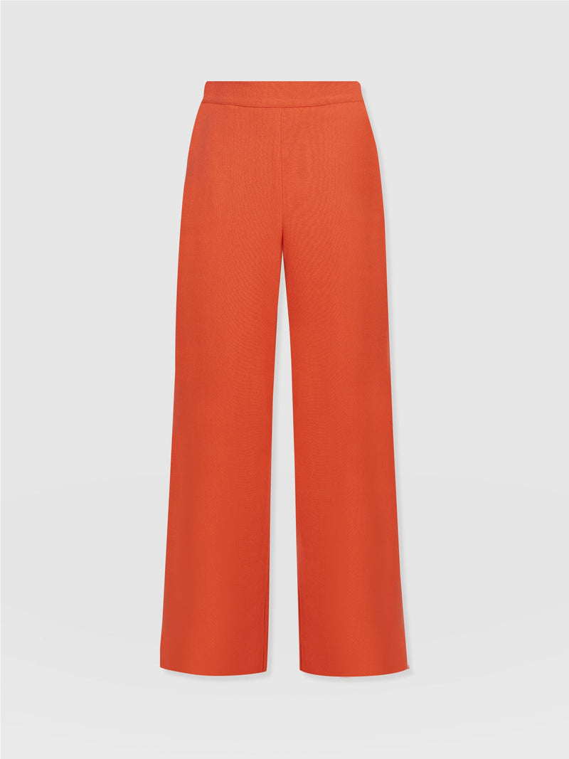 Corinne Wide Leg Linen Pant - Burnt Orange - Women's Trousers | Saint and Sofia® EU