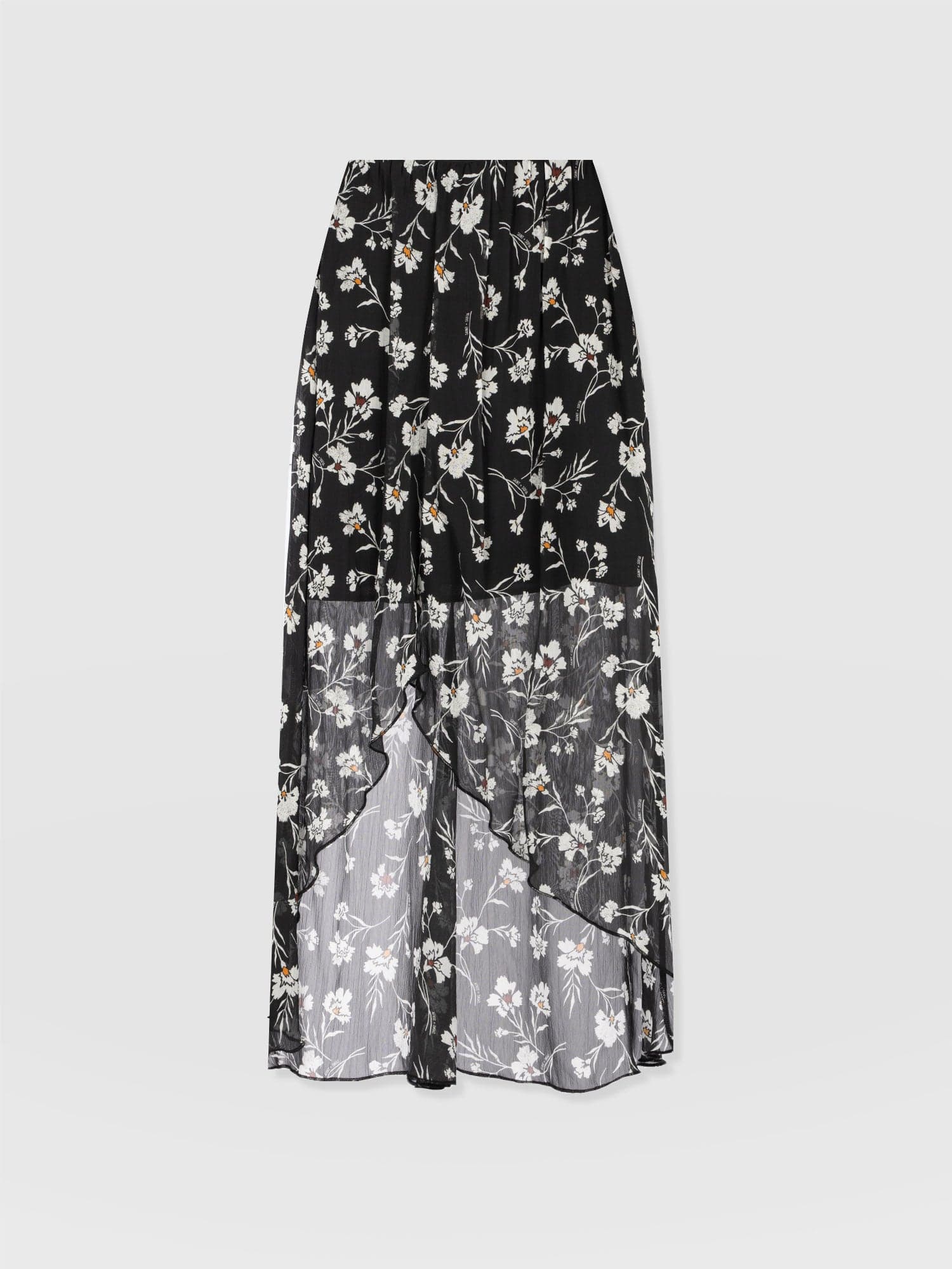 Lexi High Low Skirt - Black Spring Floral - Women's Skirts | Saint and Sofia® EU