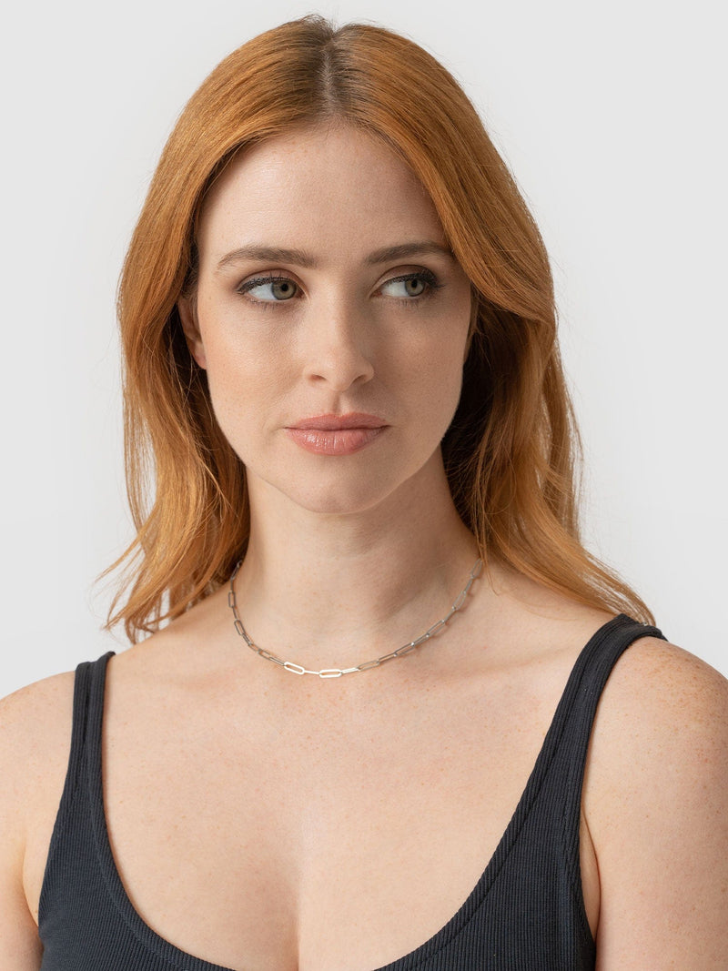Link Chain Necklace Silver - Women's Jewellery | Saint + Sofia® EU