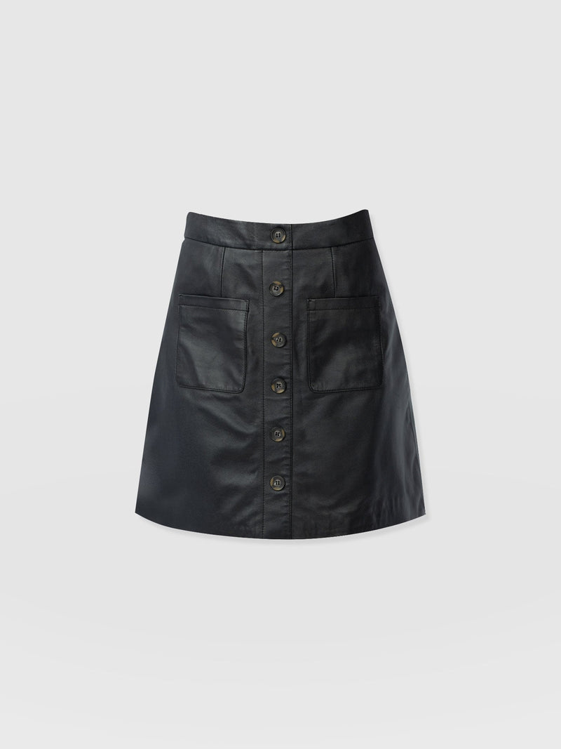 Luther Leather Mini Skirt Black - Women's Skirts | Saint + Sofia® EU