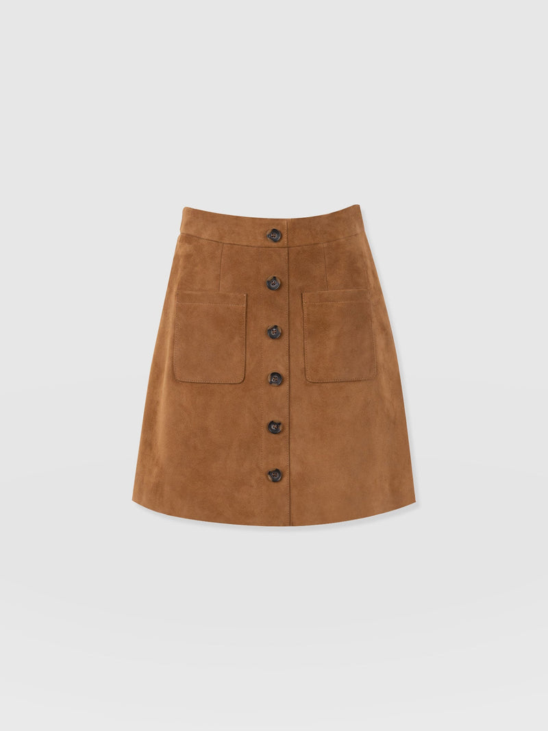 Luther Mini Skirt Tan - Women's Skirts | Saint + Sofia® EU