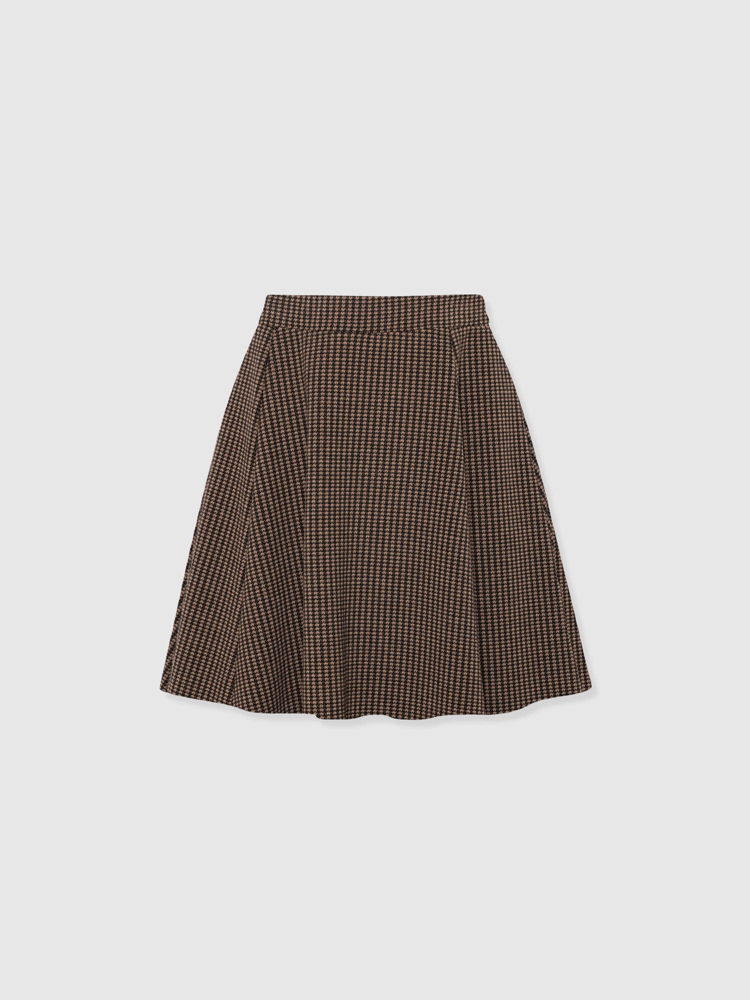 Macie Mini Skirt - Brown Mini Houndstooth - Women's Shorts | Saint + Sofia® EU