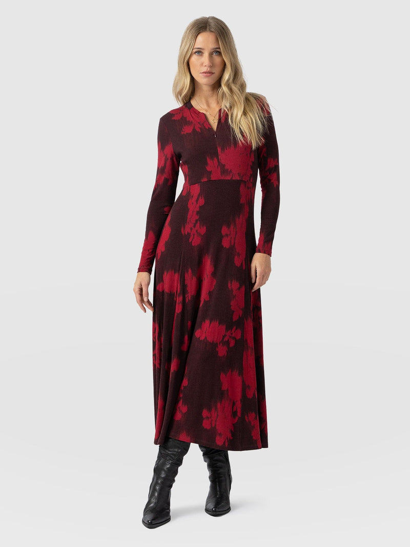 Macie Zip Up Dress - Pink Fade Floral - Women's Dresses | Saint and Sofia® EU