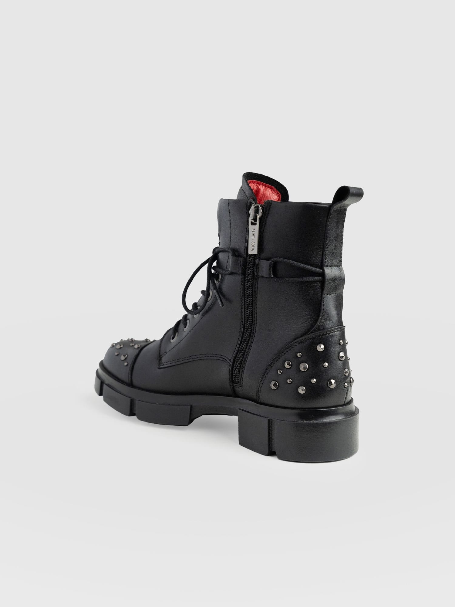 Noho Studded Boot Black - Women's Leather Boots | Saint + Sofia® EU