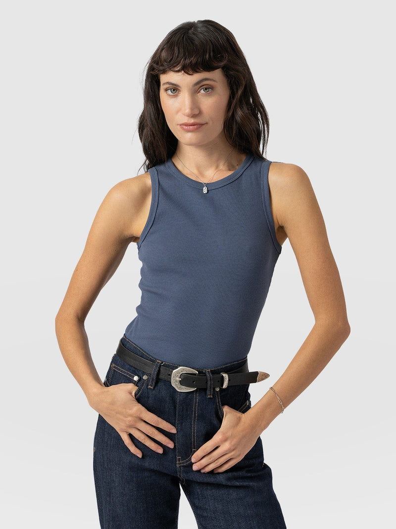 Nova Racer Vest Dusty Blue - Women's Vests | Saint and Sofia® EU