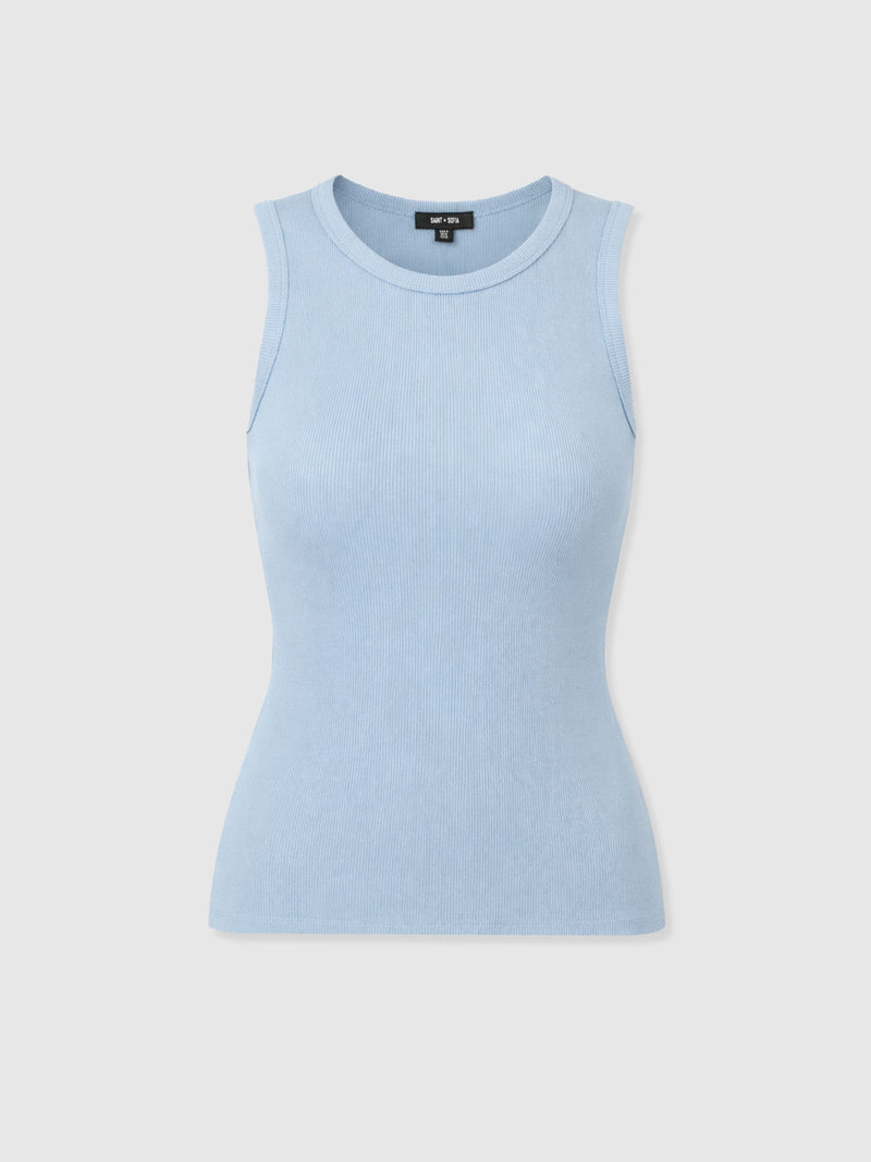 Nova Racer Vest - Powder Blue - Women's T-shirts | Saint + Sofia® EU