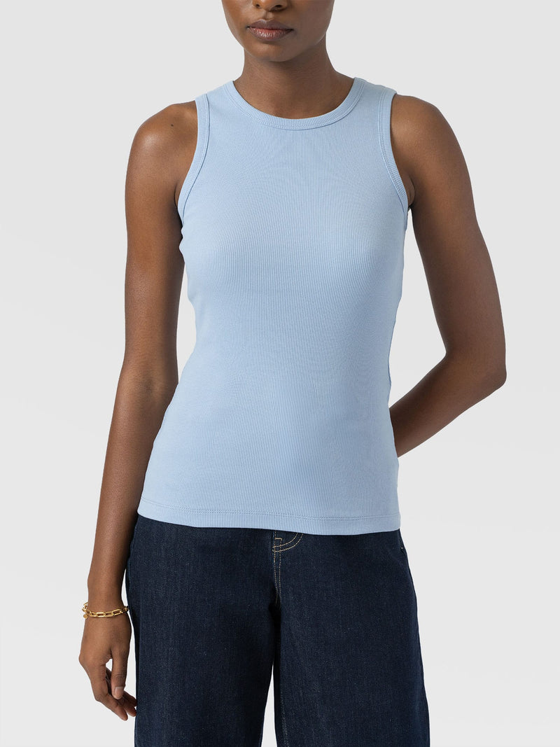 Nova Racer Vest - Powder Blue - Women's T-shirts | Saint + Sofia® EU