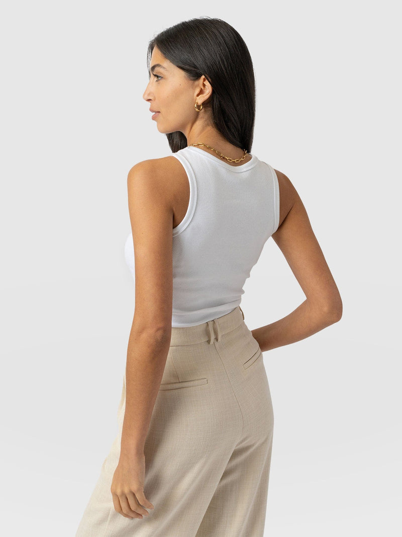 Nova Racer Vest White - Women's Vests | Saint + Sofia® EU