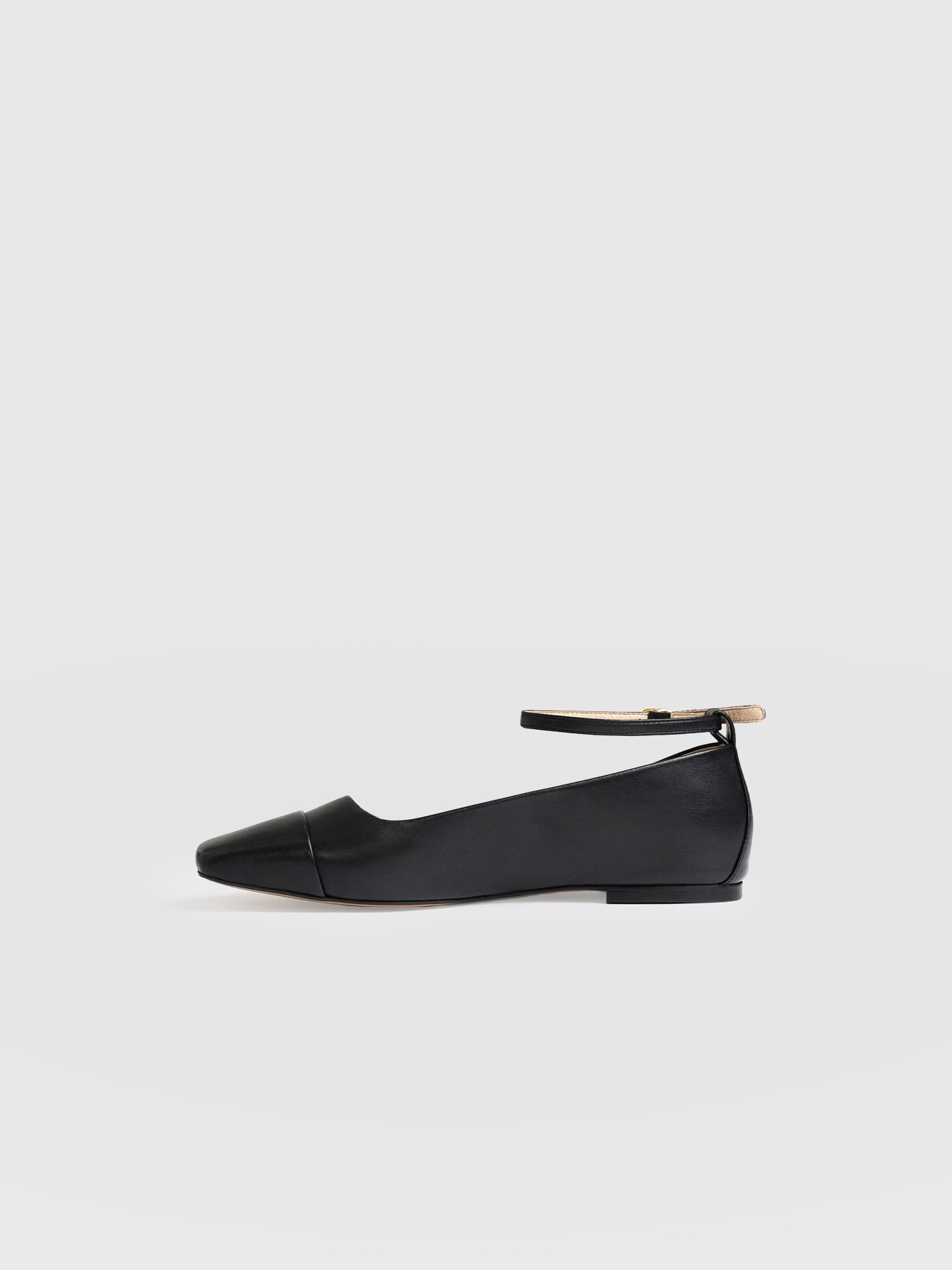 Ophelia Leather Ballerinas Black - Women's Shoes | Saint + Sofia® EU