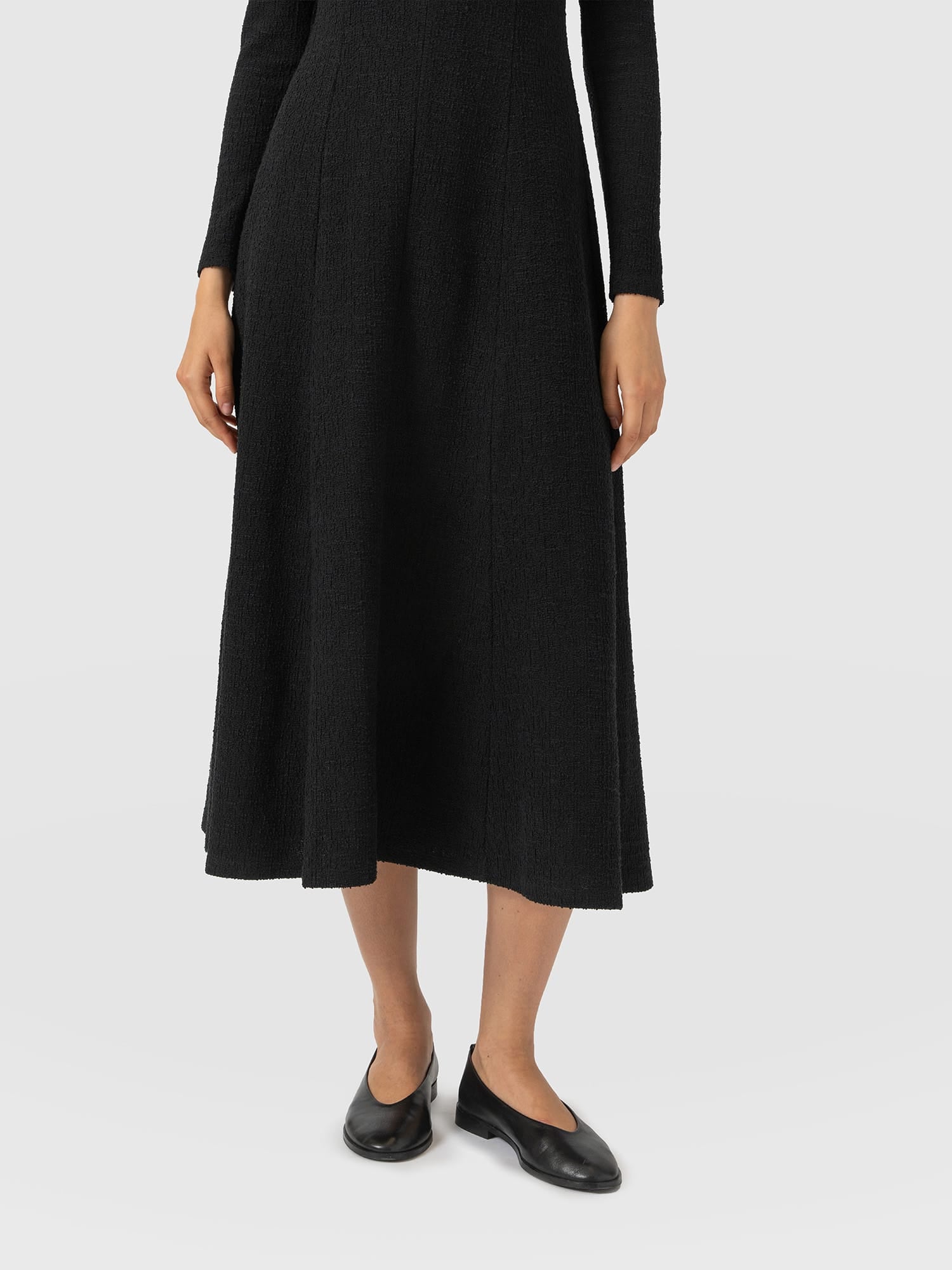 Orla Midi Dress - Black Boucle - Women's Dresses | Saint and Sofia® EU
