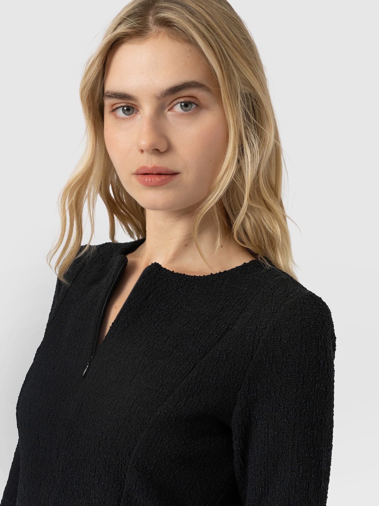 Orla Mini Dress - Black Boucle - Women's Dresses | Saint and Sofia® EU