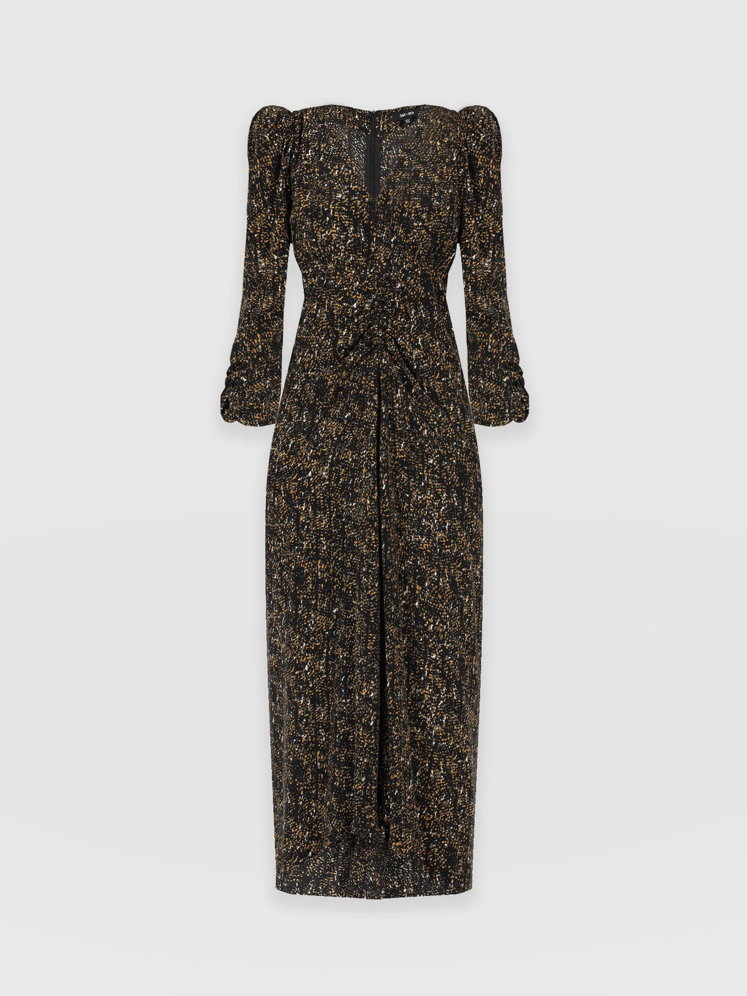 Paloma Ruched Dress Ditsy Leopard - Women's Dresses | Saint + Sofia® EU